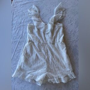 Chic White Eyelet Romper